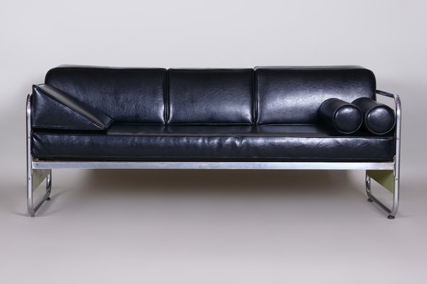 Czechoslovakian Bauhaus Leather And, Bauhaus Leather Sofa