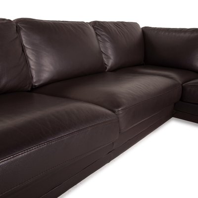 Dark Brown Leather Sofa From Furninova, Charcoal Gray Leather Sofa Set
