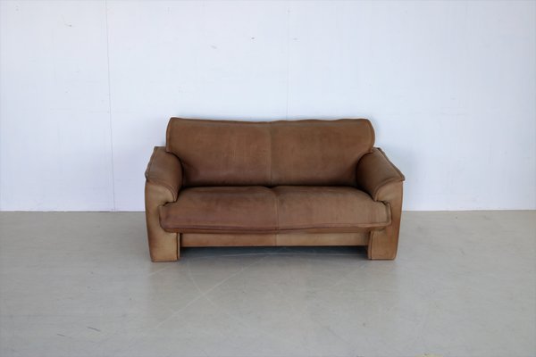 Vintage Buffalo Neck Leather Sofa From, Light Color Leather Sofa