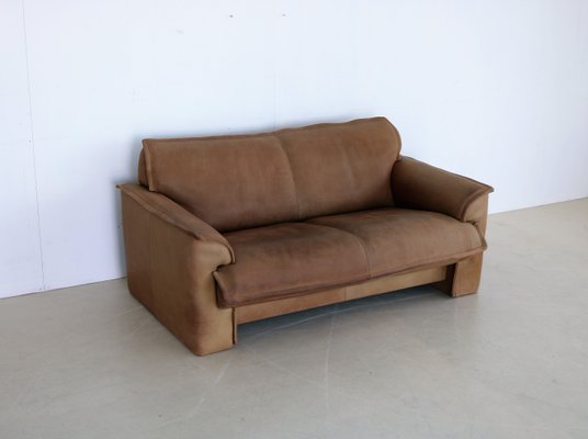 Ryg, ryg, ryg del Huddle Regelmæssighed Vintage Buffalo Neck Leather Sofa from Leolux for sale at Pamono