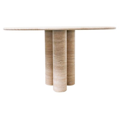 Modern Travertine Dining Table in the Style of Mario Bellini Italy