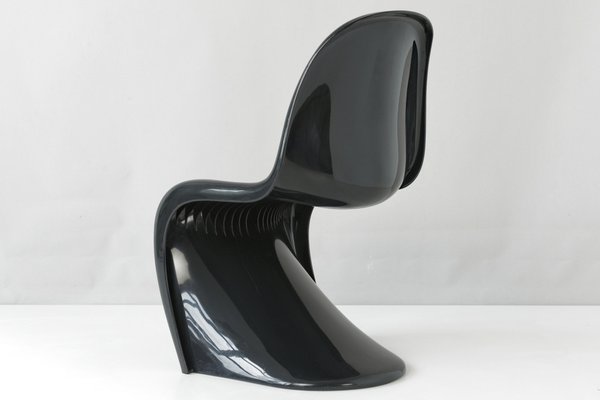 Black S Chair by Verner Panton for Herman MillerFehlbaum, Germany, 1973