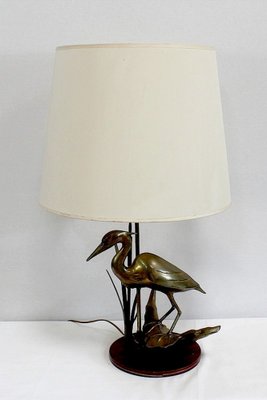Great Brass Heron Table Lamp 1970s For, Egret Table Lamp