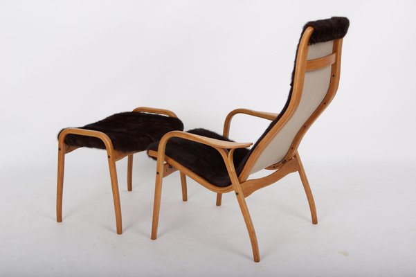 Set of Lamino Chair and Stool by Yngve Ekström for Swedese for