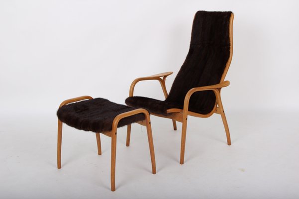 Set of Lamino Chair and Stool by Yngve Ekström for Swedese for