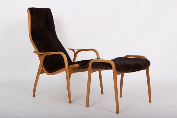 Set of Lamino Chair and Stool by Yngve Ekström for Swedese for