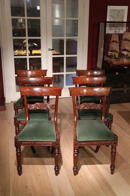 Antique Regency Dining Chairs Set Of 6, Regency Dining Chairs Antique