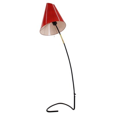 Red Floor Lamp By Josef Hůrka 1960s, Floor Lamp Red