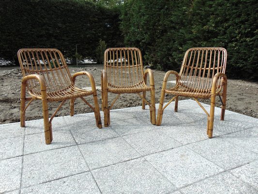 Bamboo Garden Set Of 4 For At Pamono - Antique Bamboo Porch Furniture
