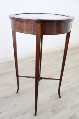 Round Pedestal Table With Display Glass Top 1920s For At Pamono Round Pedestal Table With Display Glass, Round Pedestal Side Table Uk
