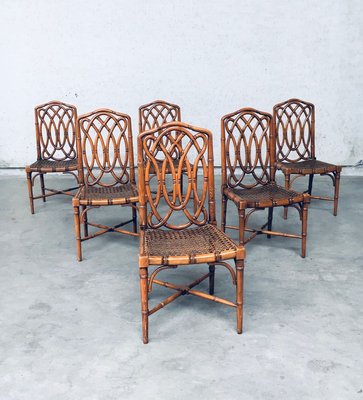 Faux Bamboo Dining Chair 1980s Set, Bamboo Dining Chairs Australia