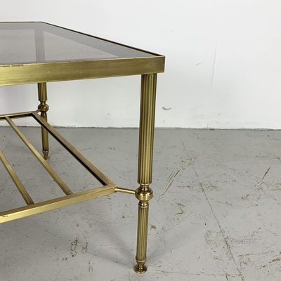 Vintage Brass And Glass Coffee Table For Sale At Pamono