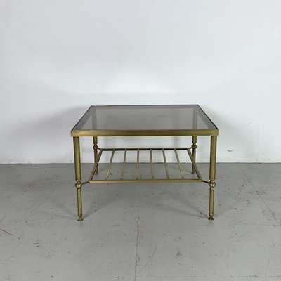 Vintage Brass And Glass Coffee Table For At Pamono - Antique Brass Glass Coffee Table