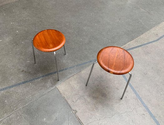 Set of Mid-Century Danish Model 3170 Dot Stool by Arne Jacobsen