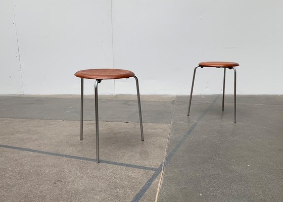 Set of Mid-Century Danish Model 3170 Dot Stool by Arne