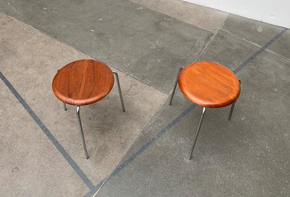 Set of Mid-Century Danish Model 3170 Dot Stool by Arne