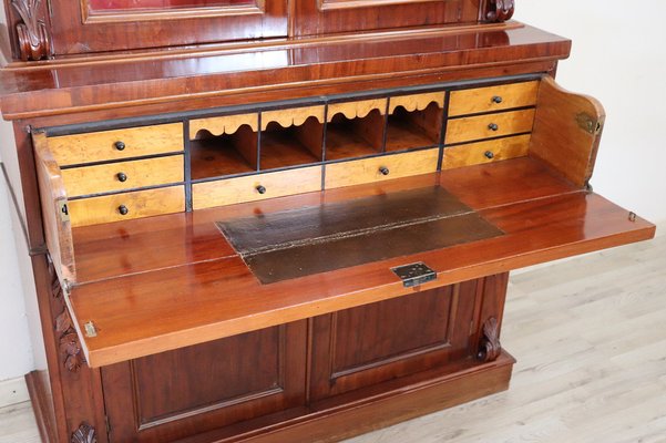 Antique Cabinet With Writing Desk, Antique Wood Desk Cabinet