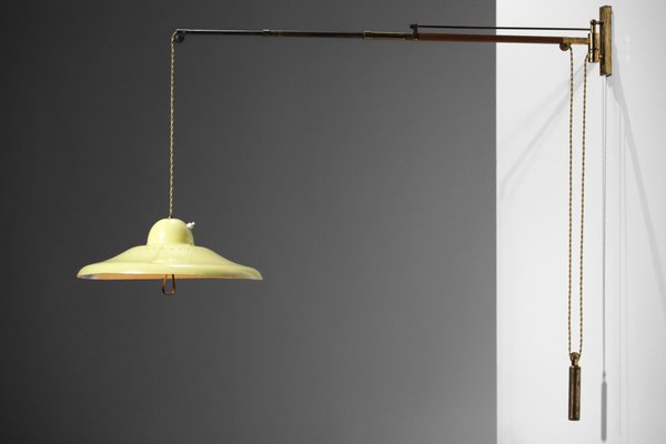 Italian Arredoluce Style Lamp With, Pulley Style Floor Lamp