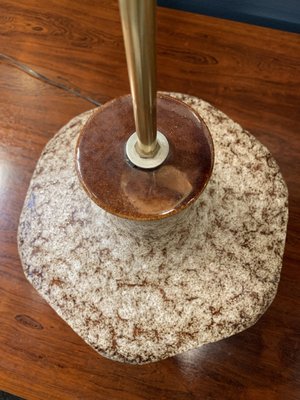 Mid-Century West German Stoneware Large Brutalist Lamp in the