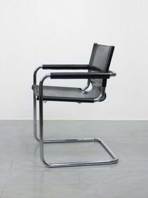 Vintage Leather Bauhaus Cantilever, Cantilever Leather Chair