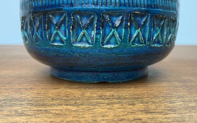 Vintage Italian Rimini Blu Pottery Ashtray by Aldo Londi for