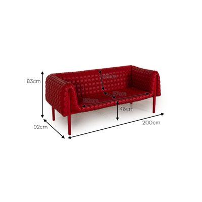 Ruché Red Leather Sofa Set From Ligne Roset Of 2 For At Pamono Ruché Red Leather Sofa Set From Ligne, Red Leather Sofa Set