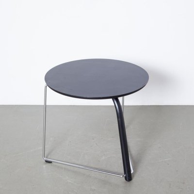 Black Round Side Table From Thonet For, Black Round Side Table