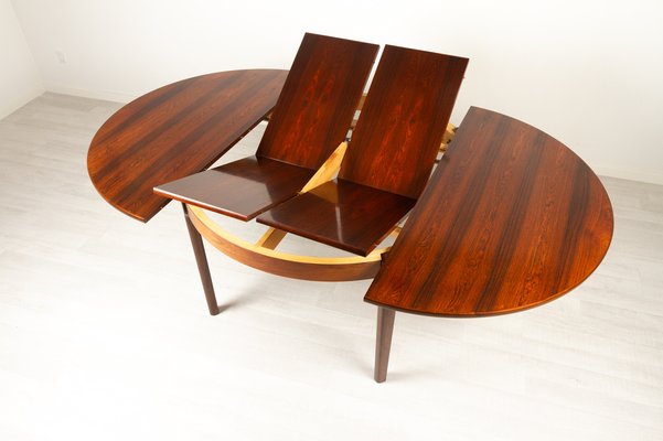 Vintage Danish Extendable Round Rosewood Dining Table 1960s For At Pamono Vintage Danish Extendable Round, Best Extendable Round Dining Table