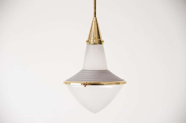 Zeiss Ikon Leuchte Adolf Meyer Bauhaus Design Lampe Vintage Glas Verspiegelt 