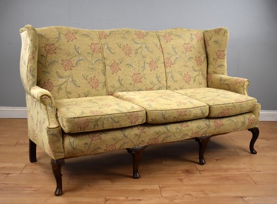 Queen Anne Style Wingback Sofa For, Wingback Sofa