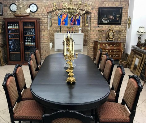 Napoleon Iii Style Dining Table, 12 Chair Dining Table