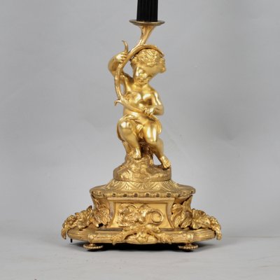 Bronze Floor Lamp With Putti France, Statue Floor Lamp