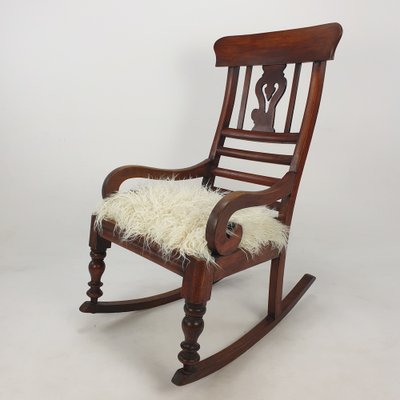 Wooden Rocking Chair For At Pamono, Antique Wooden Rocking Chairs 1920