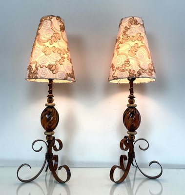 Japanese Table Lamps From Tarogo 1980s, Vintage Japanese Table Lamps