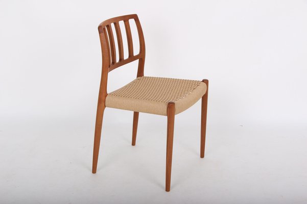Solid Teak Model 83 Chairs by Niels Otto (N. O.) Møller for J. L.