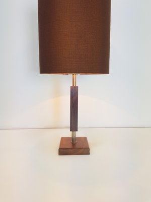Vintage Scandinavian Teak Table Lamp, Old Fashioned Wood Table Lamps