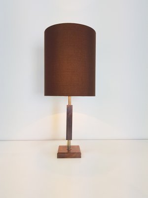 Vintage Scandinavian Teak Table Lamp, Teak Table Lamp