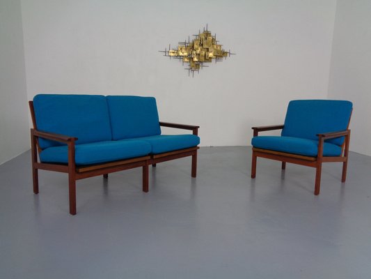 Teak Capella 2 Seater Sofa Armchair by Illum Wikkels for Niels