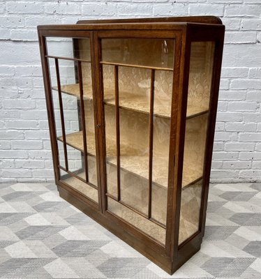 Art Deco Glass Display Cabinet For At Pamono Art Deco Glass Display Cabinet For, Lighted Glass Display Cabinet