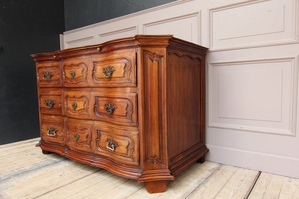 Louis Xv French Dresser In Cherry Wood, 8 Drawer Double Dresser Cherry Wood