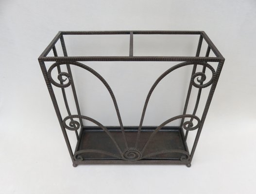 French Wrought Iron Art Deco Umbrella Stand French Wrought Iron Art Deco Umbrella Stand