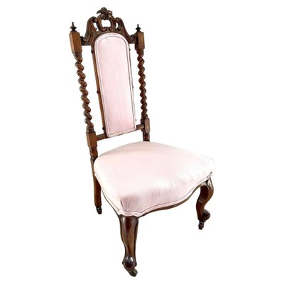 Antique Victorian Carved Walnut Side Chair for sale at Pamono