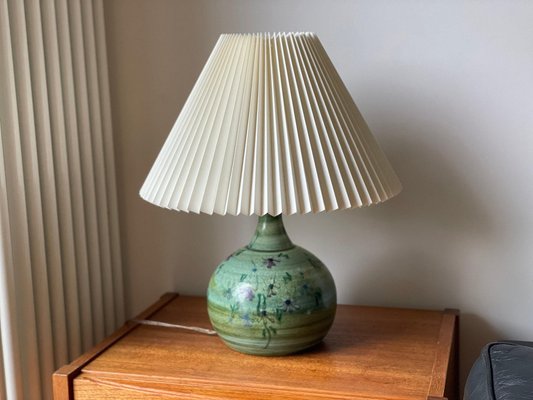 Handmade Danish Ceramic Table Lamp, Handmade Ceramic Table Lamp
