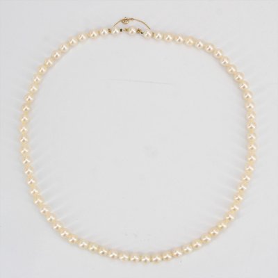 Collier Ras-du-cou Perles De Culture - Fermoir En Or Massif 18 Carats - Occasion