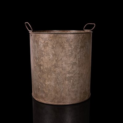 Antique Edwardian English Fireside Bin In Copper Brass For Sale At Pamono