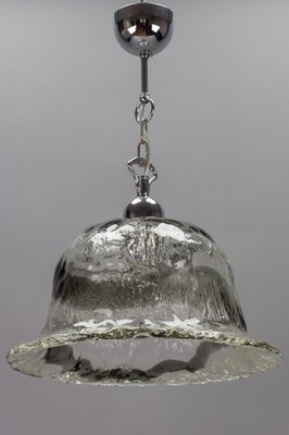 Italian Bell-Shaped Iced Murano Glass 