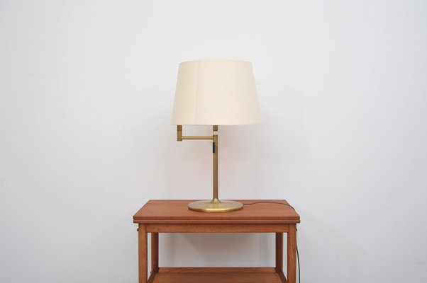 Brass Table Lamp with a Swivel Arm