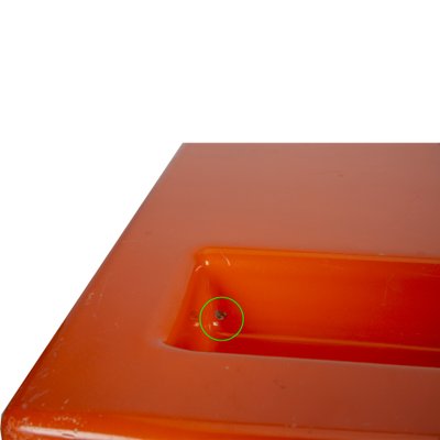 Table basse de jardin MARTO orange en matière plastique