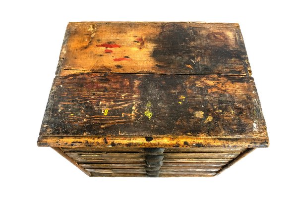 6-Drawer Wood and Metal Dresser, 1930s for sale at Pamono 6-Drawer Wood and Metal Dresser, 1930s for sale at Pamono