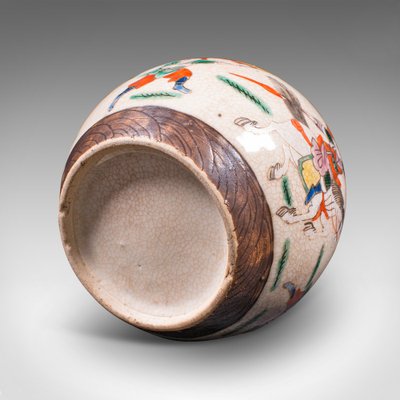 Small Antique Japanese Edo Flower Vase in Ceramic, 1850s for sale
